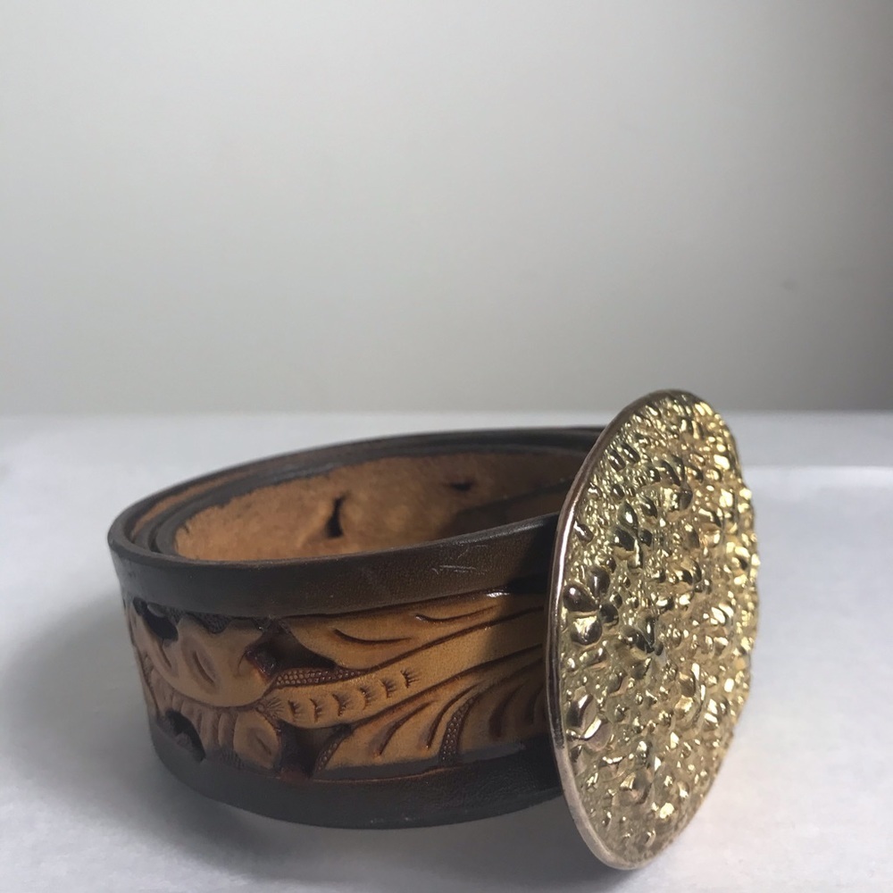 Handmade leather Cowboy Festival Brown Belt